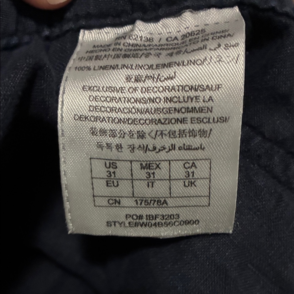 Navy Blue Drawstring Cargo Pants - Picture 7 of 8